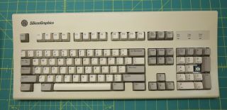 Silicon Graphics Keyboard & Missing One Key Part No.  9500801 Sgi Iris