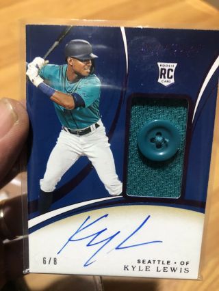 20 Impeccable Sea Mariners Kyle Lewis Rc Button Auto 130 6/8