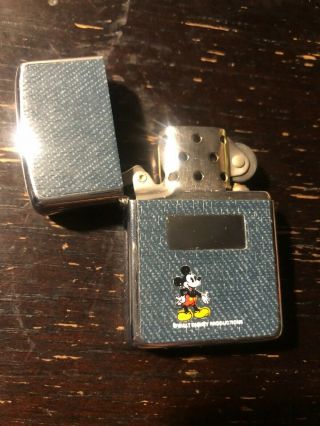 Disney Vintage Mickey Mouse Zippo Lighter With Box