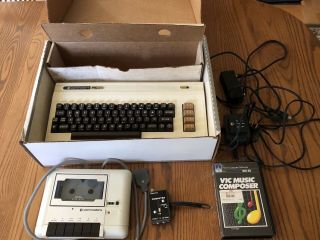 Commodore Vic - 20 Personal Home Computer C2n Cassette & Vic Music