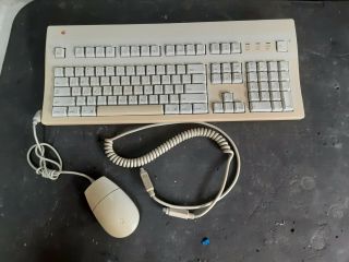 Vintage Apple Extended Keyboard Ii M3501 W Mouse And Cord