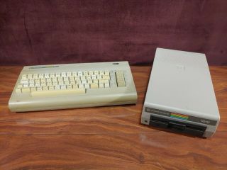 Vintage Commodore 64 Personal Computer & Single Drive Floppy Disk 1541 No Cables