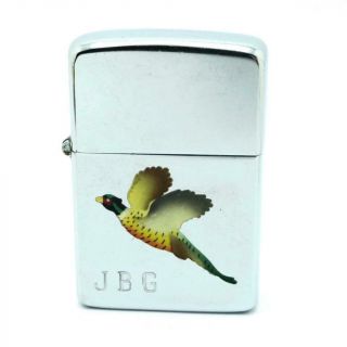 Vintage 1951 Zippo Lighter Town & Country Pheasant - Paint -