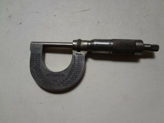 Vintage Browne & Sharpe No.  12 Outside Micrometer,  0 " To 1 ",  Providence Ri,