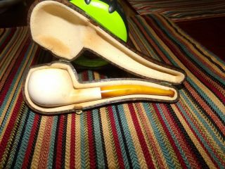 Rare Dunhill Meerschaum Pipe With Case 1920s