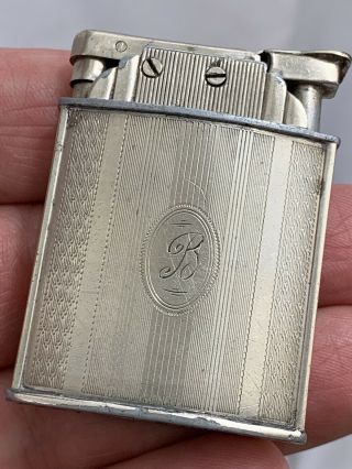 Vintage Marathon Pocket Lighter With Engine Turned Design