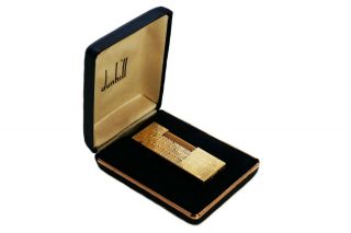 Classic Gold Butane Dunhill Rollagas Cigarette Cigar Lighter & Case