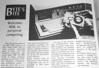 640pg Best of BYTE Apple II 1984 Macintosh Steve Jobs Altair 8800 IBM 5100 IMSAI 3