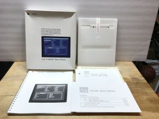 Vintage Software Menu Aristotle Apple Ii 3.  5 Disk Complete W/ Reference Card Box