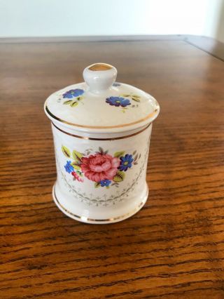 Crown Devon Fortnum & Mason England Vintage Porcelain Lidded Floral Ginger Jar