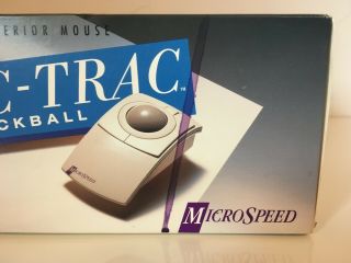 Vintage MicroSpeed PC - TRAC Trackball Mouse - PS/2 Version - Complete 3