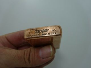 Vintage Zippo Copper Marlboro Come To Where The Flavor Is Copper Lighter F O3 3