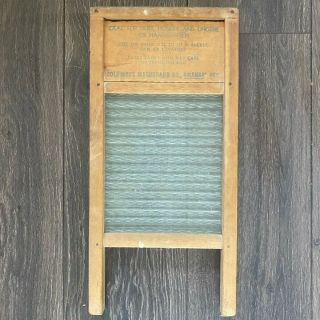 Vintage Home Aide Glass Washboard 18 x 8 1/2 inches 2