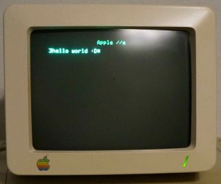 Apple Iic Vintage Computer Monitor,  Power Cable