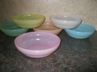 Tupperware Set Of 6 Vintage Cereal Bowls 155 Pastel Colors (exc Cond)