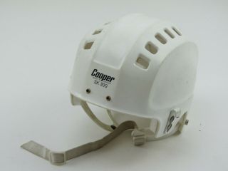 Vintage White Cooper Sk 300 Ice Hockey Player Helmet Senior Mens Made In Canada