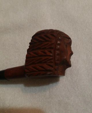 Vintage Mastercraft Indian Head Tobacco Pipe Imported Briar