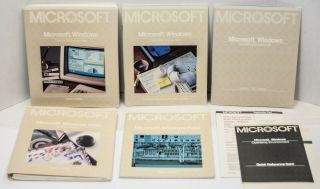 No Disks No Box Microsoft Windows Version 1.  0 Manuals Only 1985 Write Paint Vtg