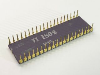 Hughes Semiconductor 1802 Microprocessor HCMP1802D - RCA COSMAC,  CDP1802D 2