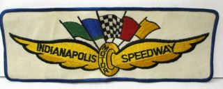 Vintage Large 11.  5 X 4 Indianapolis Motor Speedway Jacket Back Patch