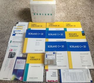 1991 Borland C,  3.  0 Complete W/ Books & 3.  5 Floppies - Dos/windows
