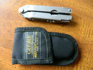 Vintage 1st Gen Gerber Stainless Steel Multi Tool Mp 600 With Pouch