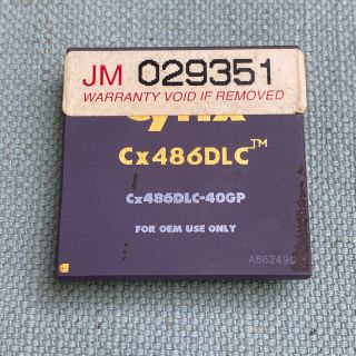 Oem Jm Cyrix Cx486dlc - 40gp Cx486dlc 486 W/ 386 Pinout Vintage Cpu Gold Computer