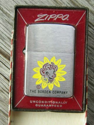 Vintage Zippo Lighter Advertising Borden 
