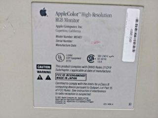 Apple Vintage Apple Color High - Resolution RGB Monitor M0401 3