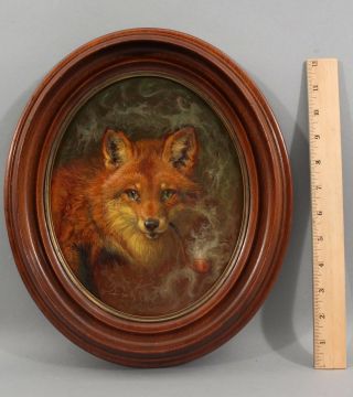 Authentic Anthony Barham Oval Portrait Oil Painting Young Country Fox