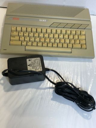 Atari 130xe Computer With Power Cable Turns On