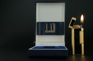 Dunhill Rollagas Lighter W/box Vintage E79