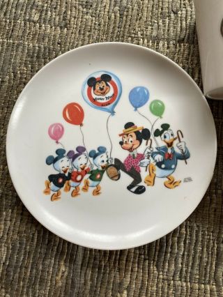 Vintage MICKEY MOUSE CLUB Melamine Set Plate Bowl Cup Dumbo Minnie Donald Duck 2