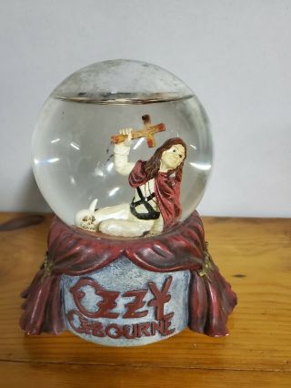 Vintage 1999 Ozzy Osbourne Blizzard Of Ozz Glass Water Snow Globe No Box