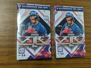 2020 Topps Fire Hobby Box ⚾️lot Of 2 Boxes ⚾️