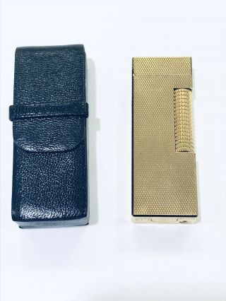 Dunhill Rollagas Gold Plated Lighter With Case