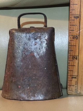 Vintage Handmade Cowbell With Metal Ball Clapper