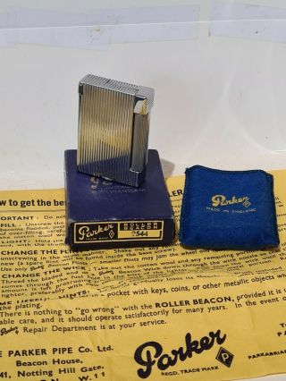 Vintage 1930s Parker Beacon Roller Petrol Lighter Boxed
