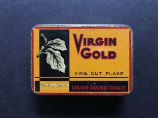 Tobacco Tin Virgin Gold Vintage 1 Oz Tin,  Godfrey Phillips Melbourne