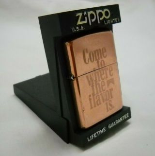 Rare Collectible Zippo Copper Lighter 2003 (f 03) W/case