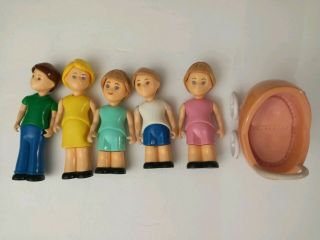 Little Tikes Vintage Dollhouse Family 5 Figure And Baby Stroller