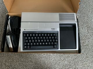 Texas Instruments Home Computer Ti 99/4a With Power Supply & Accessories