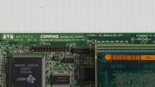 MATROX COMPAQ 576 - 05 rev.  B Card PCI with 2MB SGRAM Video Memory Upgrade Rare 2