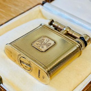 Alfred Dunhill 9ct Gold Cased Petrol Lighter,  London 1937,  Pat No 390107,  42.  2g