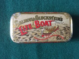 Vintage Salmon & Gluckstein’s Life Boat Navy Cut Tobacco Tin