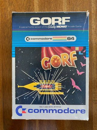 Commodore 64 (c64) Gorf Cartridge - Rare,  Boxed,  Complete (cib),  And