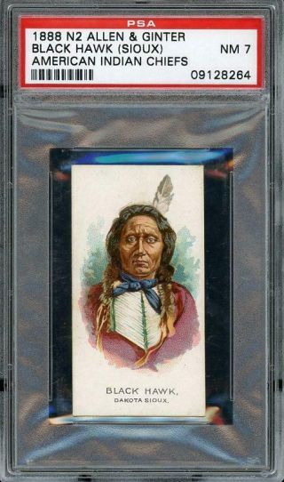 1888 N2 American Indian Chiefs - Black Hawk (sioux) - Psa 7 Nm