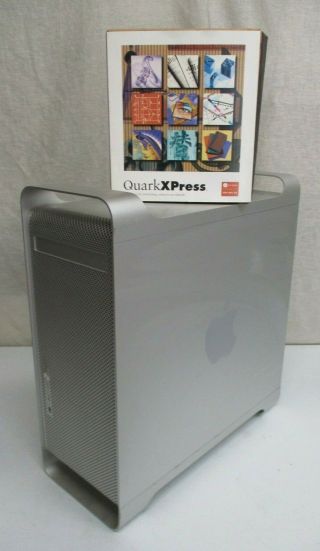 Vintage Apple Power Mac G5 W/ Quark Xpress Apple Computer Tower Steel Case Apple