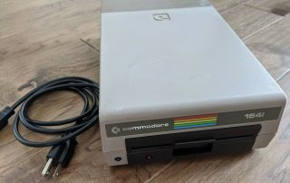 Commodore Single Floppy Disk Drive 1541 Vintage With Power Cord
