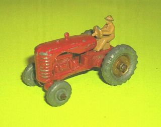 ⭐ Vintage Lesney Matchbox No.  4 Massey Harris Farm Tractor - Made In England